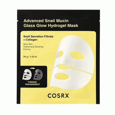 COSRX ADVANCED SNAIL MUCIN GLASS GLOW HYDROGEL MASK