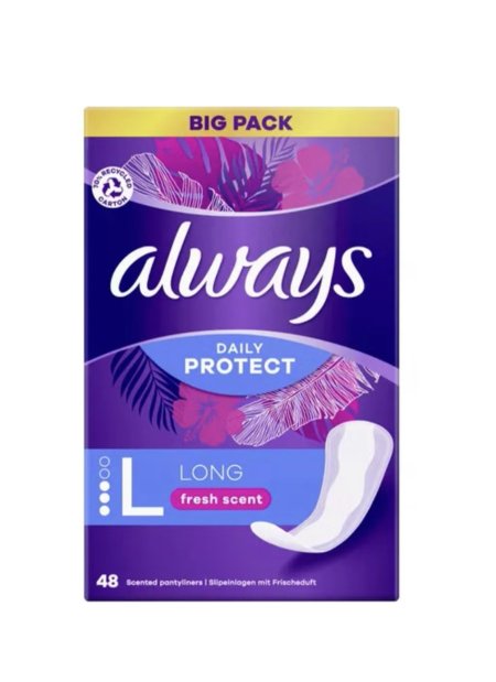 ALWAYS DAILY PROTECT LONG PADS (48pcs)