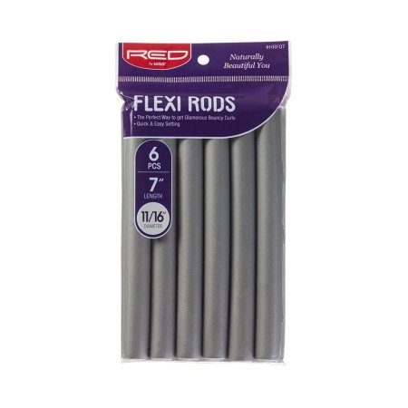 RED FLEXI RODS HAIR HEATLESS CURLS (12pcs)