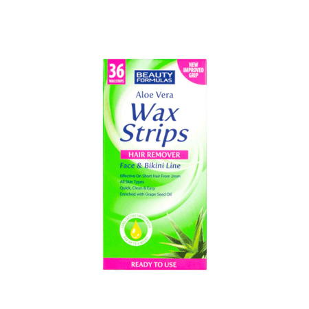 BEAUTY FORMULAS ALOE VERA WAX STRIPS (36pcs)