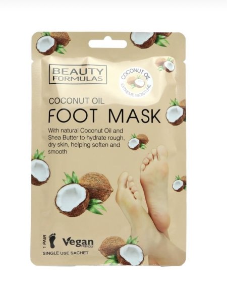 BEAUTY FORMULAS COCONUT OIL FOOT MASK