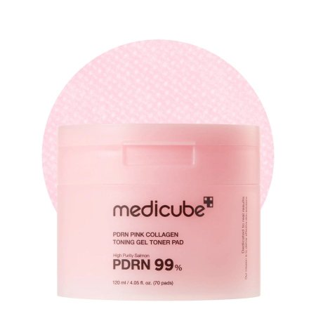 MEDICUBE PDRN PINK COLLAGEN TONING GEL TONER PAD (70pads)