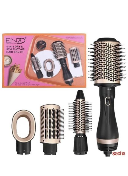 ENZO 4  IN 1 DRY & STYLE HOT AIR HAIR BRUSH (4pcs)