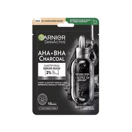 GARNIER AHA+BHA CHARCOAL SHEET MASK (1 sheet)