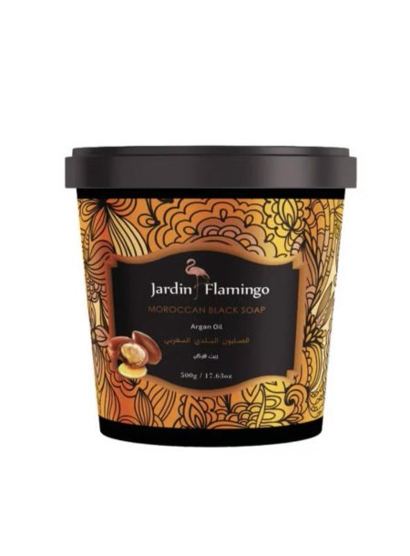 JARDIN FLAMINGO MOROCCAN BLACK SOAP (500g)