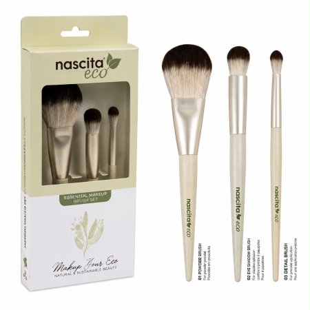 NASCITA ECO ESSENTIAL MAKEUP BRUSH SET (3PCS)