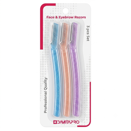 DAMITAPRO FACE & EYEBROW RAZORS - 3 PCS SET