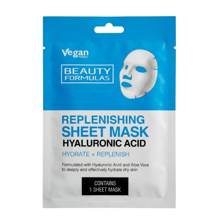 BEAUTY FORMULAS REPLENISHING SHEET MASK HYALURONIC ACID - 1 SHEET