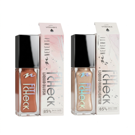 NEVERTI Fit Check Liquid Blush & Highlighter (Approx. 10-15ml each)