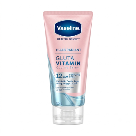 VASELINE HEALTHY BRIGHT HIJAB RADIANT GLUTA VITAMIN COOLING SERUM (180 ml)