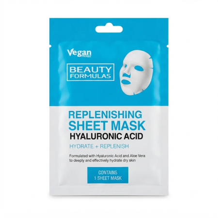 BEAUTY FORMULAS REPLENISHING SHEET MASK HYALURONIC ACID