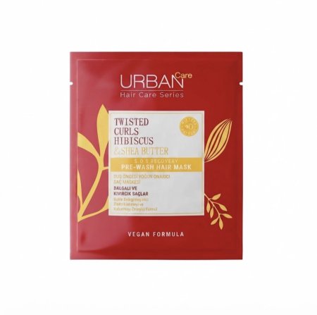 URBAN CARE TWISTED CURLS HUBISCUS & SHEA BUTTER PRE-WASH HAIR MASK