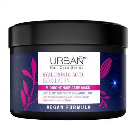 URBAN CARE HYALURONIC ACID & COLLAGEN MIDNIGHT HAIR MASK (Vegan Formula)