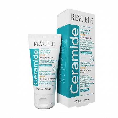 REVUELE CERAMIDE  ANTI-BLEMISH DAILY CREAM SPF50 (50ml)