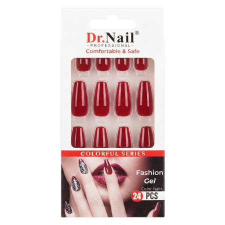 DR. NAIL FASHION GEL COLOR NAILS (24 PCS)