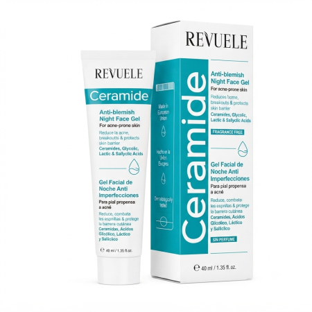 )REVUELE CERAMIDE ANTI-BLEMISH NIGHT FACE GEL (40ml