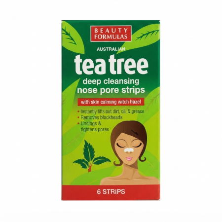 BEAUTY FORMULAS TEA TREE DEEP CLEANSING NOSE PORE STRIPS