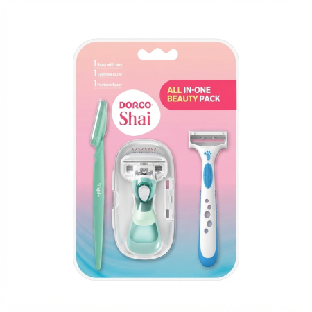DORCO SHAI ALL IN ONE BEAUTY PACK RAZORS (3pcs)