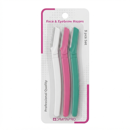 DAMITPRO FACE & EYEBROW RAZORS (3pcs)