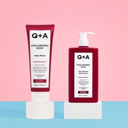 Q+A HYALURONIC ACID BODY WASH AND POST-SHOWER  MOISTURISER