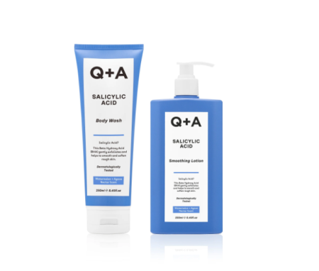 Q+A SALICYLIC ACID BODY WASH(250ml)+SALICYLIC ACID SMOOTHING LOTION(250ml)